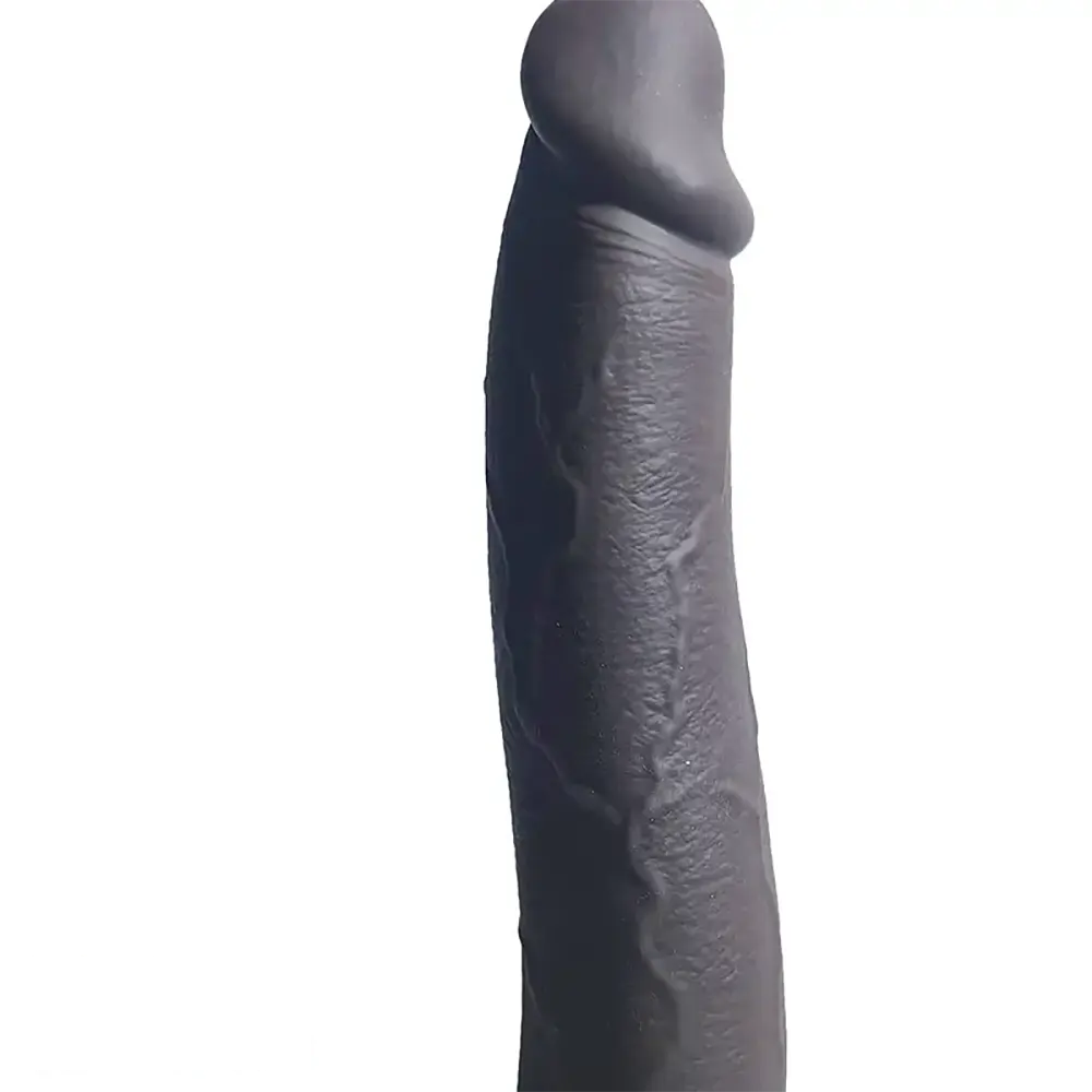 8.66in Real Silicone Soft Ebony Big Dildo For Adults G-Spot Stimulation