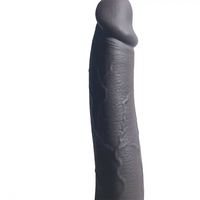 8.66in Real Silicone Soft Ebony Big Dildo For Adults G-Spot Stimulation