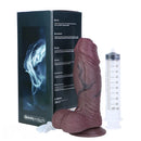 8.66in Real Veins Uncut Big Cock Dual Density Silicone Ejaculating Dildo