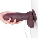 8.66in Real Veins Uncut Big Cock Dual Density Silicone Ejaculating Dildo