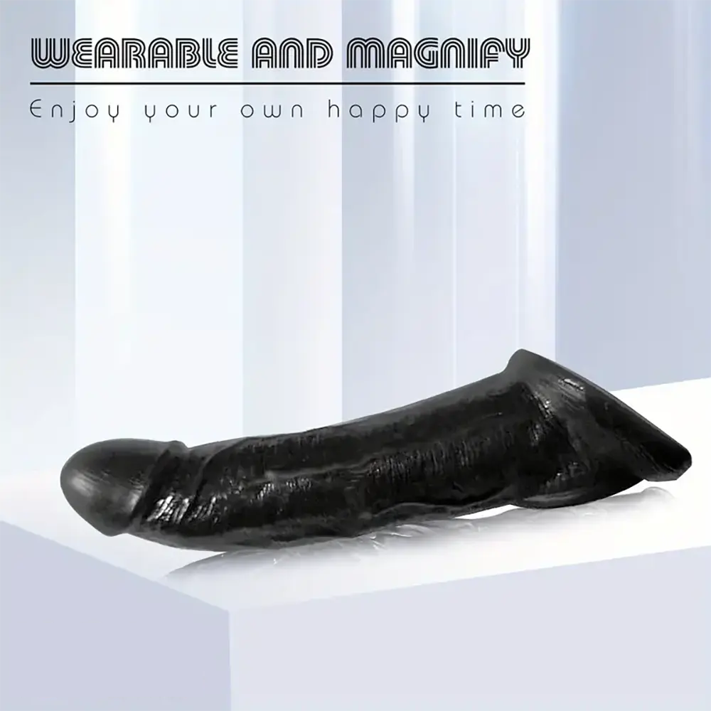8.66in Realistic Dildo Sleeve Feel Like Skin For Hands-Play Sex Pleasure