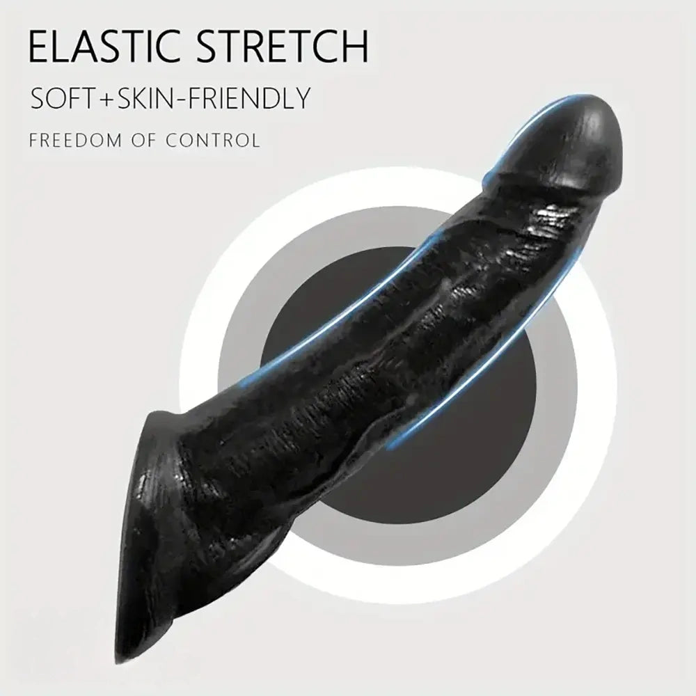 8.66in Realistic Dildo Sleeve Feel Like Skin For Hands-Play Sex Pleasure