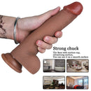 8.66in Realistic Dildo With Sliding Foreskin For G Spot Clit Stimualtion