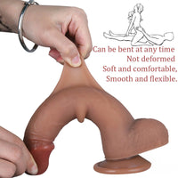 8.66in Realistic Dildo With Sliding Foreskin For G Spot Clit Stimualtion