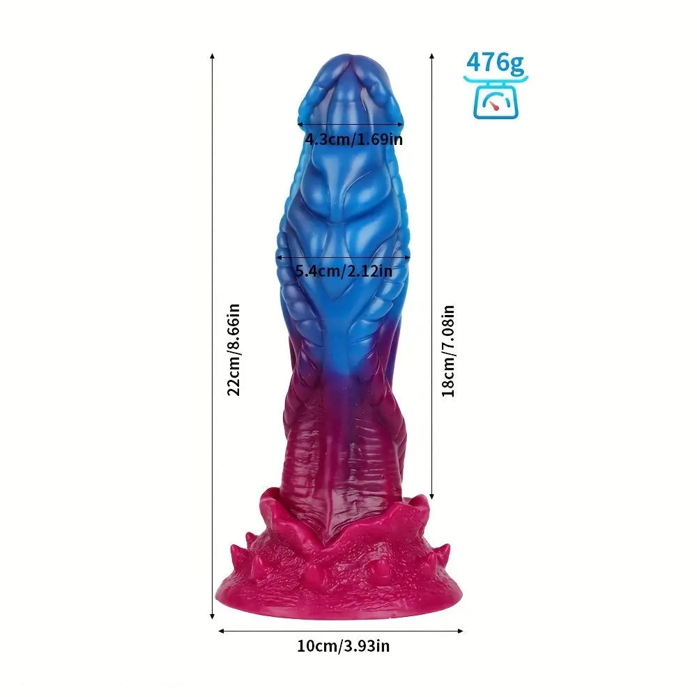 8.66in Realistic Dragon Dildo Silicone Large Anal Dildo For Vaginal G-spot