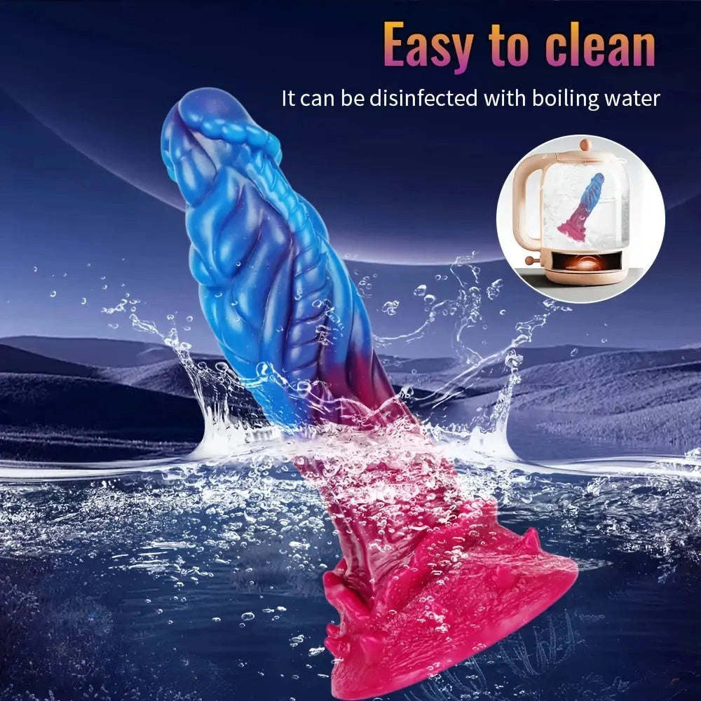 8.66in Realistic Dragon Dildo Silicone Large Anal Dildo For Vaginal G-spot