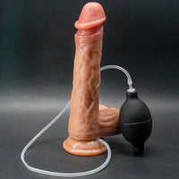 8.66in Realistic Ejaculating Big Male Female Dildo For Cumming Liquid