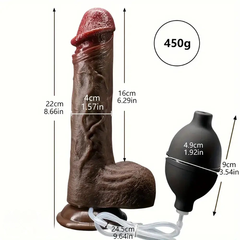 8.66in Realistic Ejaculating Big Male Female Dildo For Cumming Liquid