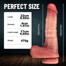 8.66in Realistic G-spot Orgasm Dildo With Lifelike Glans Veins