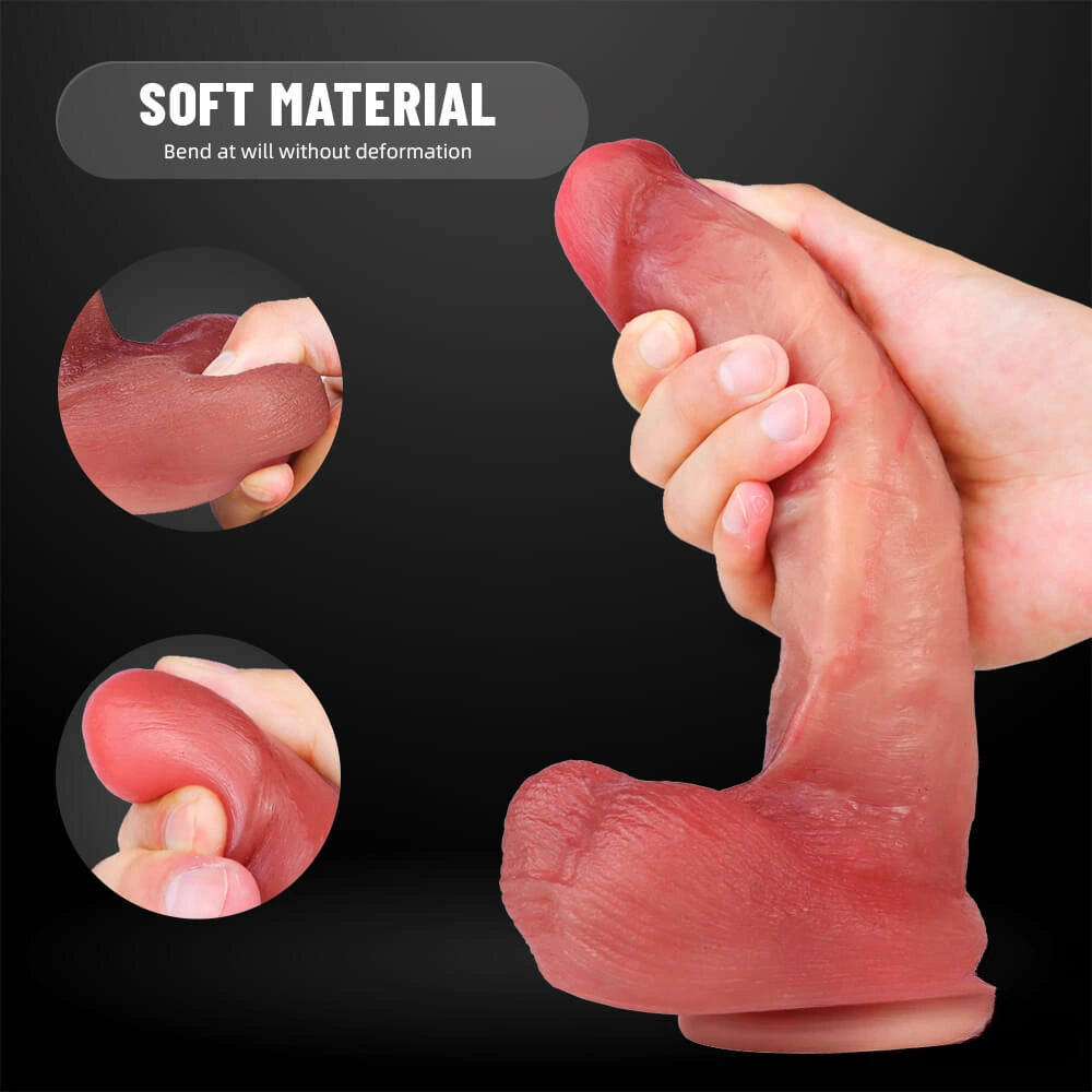 8.66in Realistic G-spot Orgasm Dildo With Lifelike Glans Veins