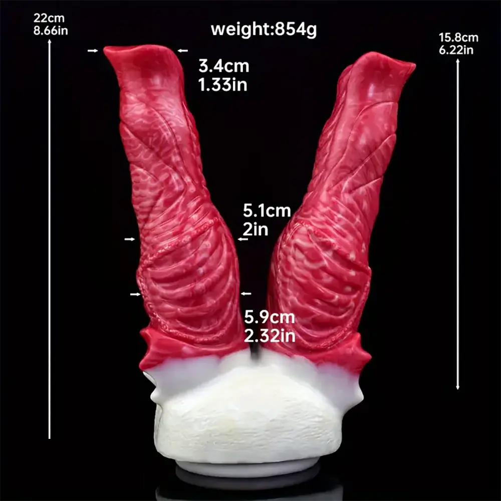 8.66in Realistic Monster Odd Liquid Silicone Double-Ended Dildo