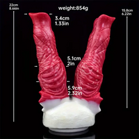 8.66in Realistic Monster Odd Liquid Silicone Double-Ended Dildo