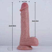 8.66in Realistic PVC Dildo With Suction Cup Penis Lesbian Adult Sex Toy