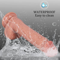 8.66in Realistic Silicone Dildo Sex Toy For G Spot Vagina Stimulation