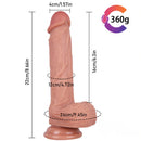 8.66in Realistic Silicone Dildo Sex Toy For G Spot Vagina Stimulation