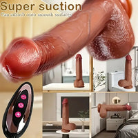 8.66in Realistic Silicone Thrusting Vibrating Heated Rotation Sex Toy