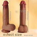 8.66in Realistic Silicone Thrusting Vibrating Heated Rotation Sex Toy