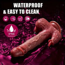 8.66in Realistic Thrusting Licking Heating Vibrator Dildo For Anal Clit