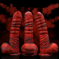 8.66in Realistic Uncut Silicone Dildo Skin-Like Speckled Odd Big Dildo