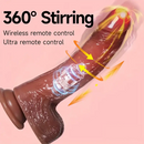8.66in Silicone 4in1 Heating Thrusting Vibrating Rotation Sex Dildo