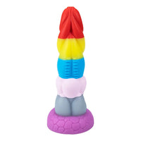 8.66in Silicone Rainbow Soft Big Dildo For Gay LGBT Vaginal Stimulation