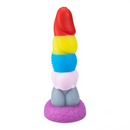 8.66in Silicone Rainbow Soft Big Dildo For Gay LGBT Vaginal Stimulation