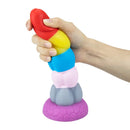 8.66in Silicone Rainbow Soft Big Dildo For Gay LGBT Vaginal Stimulation