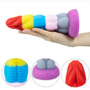 8.66in Silicone Rainbow Soft Big Dildo For Gay LGBT Vaginal Stimulation