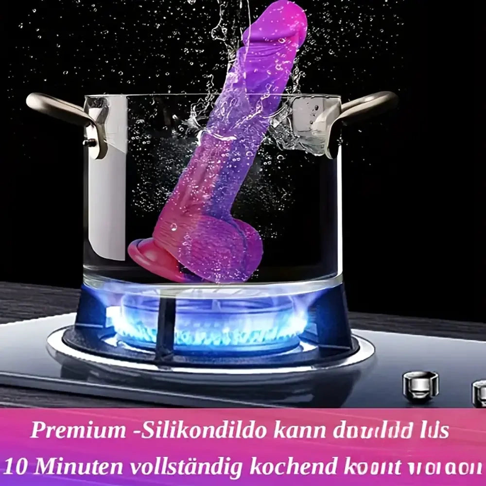 8.66in Silicone Soft Big Dildo For G-spot Vaginal Sex Toy Stimulator