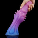 8.66in Silicone Spiked Realistic Dildo Colorful Gradients Wearable Anal Plug