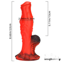 8.66in Soft Fantasy Dual Density Dildo For G Spot Masturbation