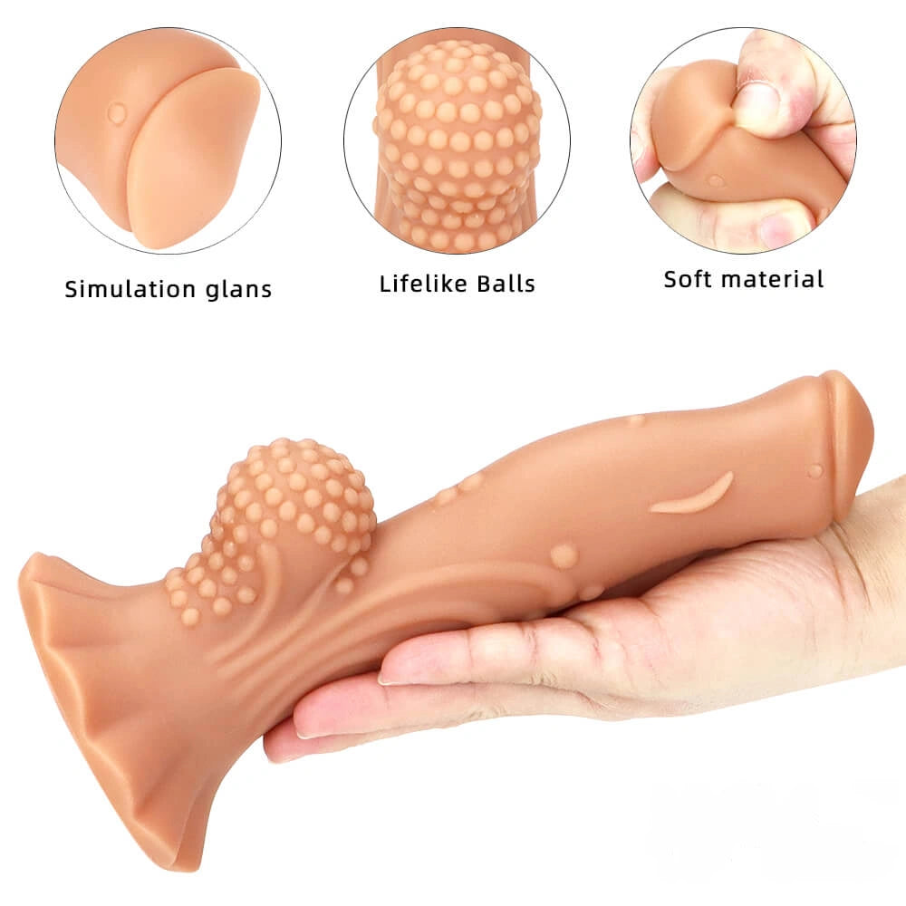 8.66in Soft Fantasy Dual Density Dildo For G Spot Masturbation