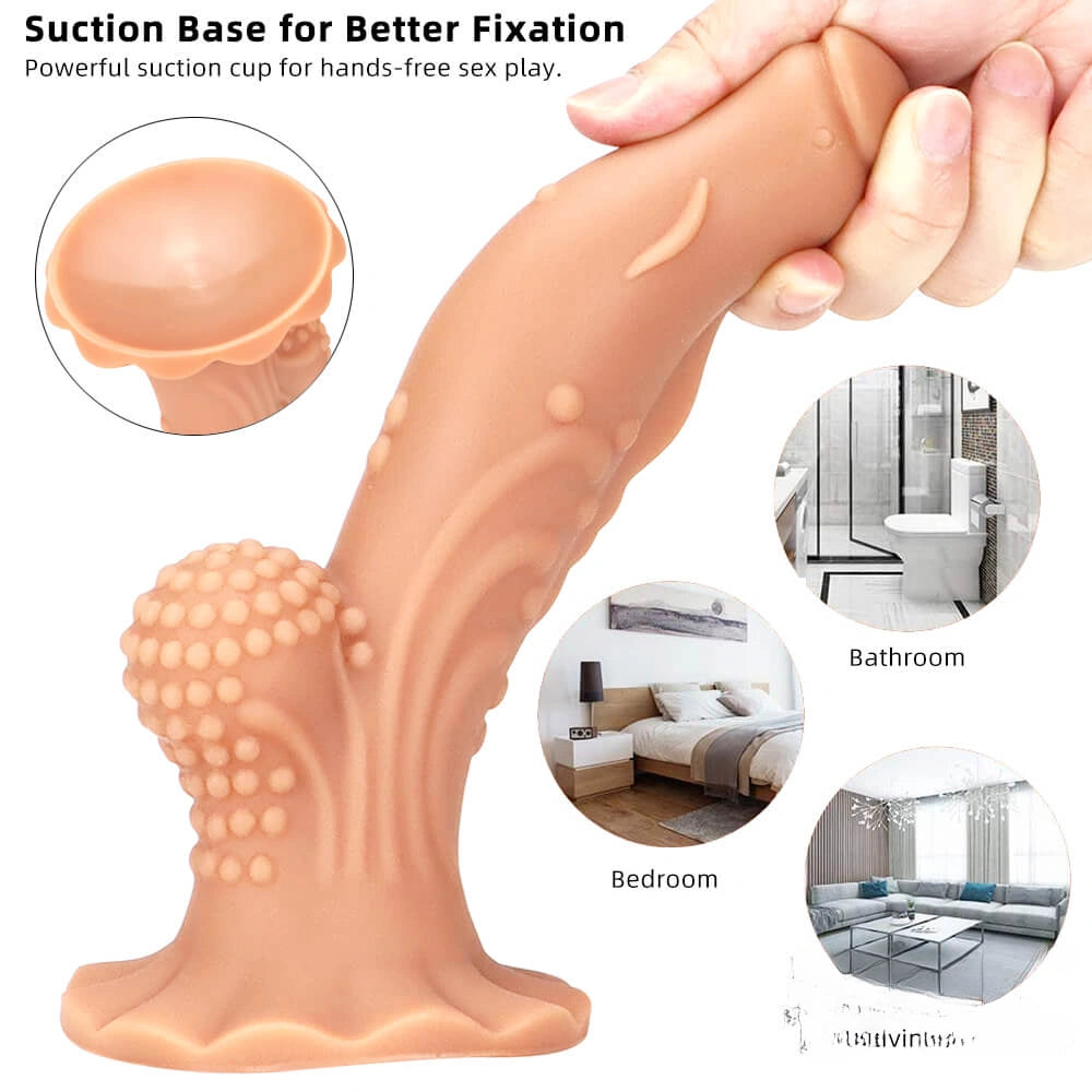 8.66in Soft Fantasy Dual Density Dildo For G Spot Masturbation