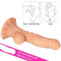 8.66in Soft Fantasy Dual Density Dildo For G Spot Masturbation