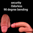 8.66in Soft Real Big Silicone Curved G Spot Dildo For Hands Free Play