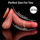 8.66in Soft Real Big Silicone Curved G Spot Dildo For Hands Free Play