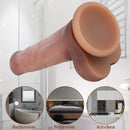 8.66in Solo Anal Uncut Dildo With Foreskin For Gay Men