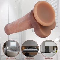 8.66in Solo Anal Uncut Dildo With Foreskin For Gay Men