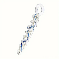 8.66in Spiral Texture Glass Dildo For Women Men Anal Vaginal Sex Toy