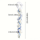 8.66in Spiral Texture Glass Dildo For Women Men Anal Vaginal Sex Toy