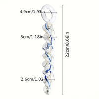8.66in Spiral Texture Glass Dildo For Women Men Anal Vaginal Sex Toy