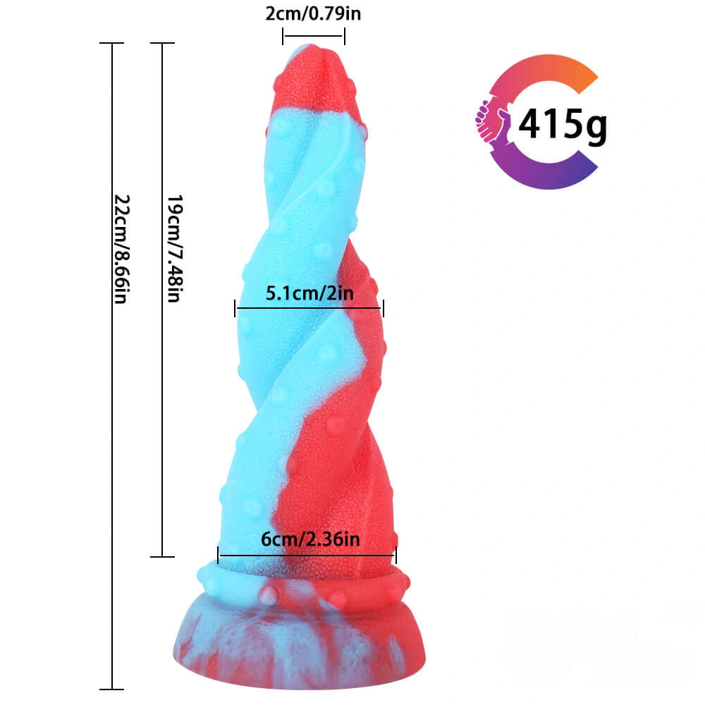 8.66in Squid Design Straight Guy Dildo Animal Sex Toy