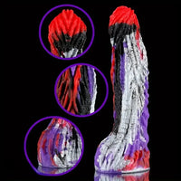 8.66in Strange Fire Phoenix Monster Silicone Soft Big Fantasy Dildo