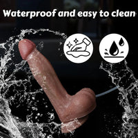 8.66in Strap on Ejaculating Realistic Silicone Soft Dildo Suitable Large Adult