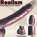 8.66in Telescopic Vibrating Heating Rotation Realistic Soft Dildo