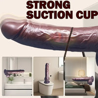 8.66in Telescopic Vibrating Heating Rotation Realistic Soft Dildo