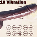 8.66in Telescopic Vibrating Heating Rotation Realistic Soft Dildo