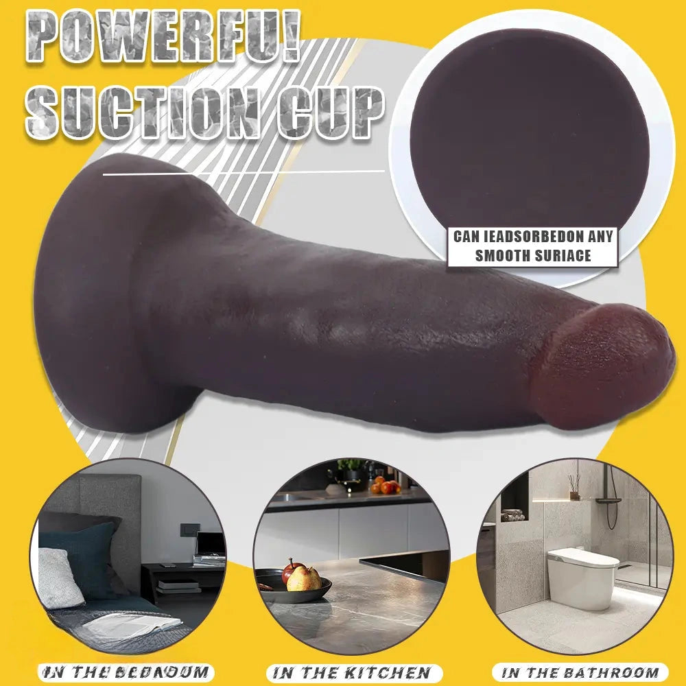 8.66in Thick Silicone Soft Big Dildo Anal Stimulation Unisex Adult Product