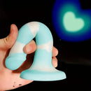 8.66in Three Styles Silicone Glow In Dark Jelly Dildo Sex Toy For Adult Female