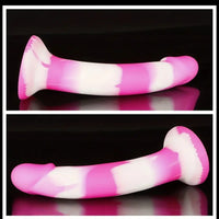 8.66in Three Styles Silicone Glow In Dark Jelly Dildo Sex Toy For Adult Female